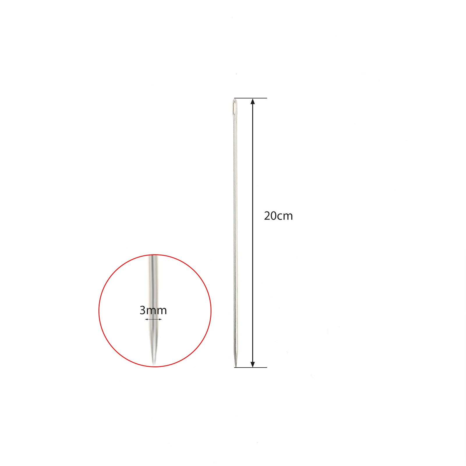 10/15/20/25/30cm Big Eye Hand Sewing Needles for Stitching and Crafting Projects Embroidery Upholstery Needle 1pc: Lavender