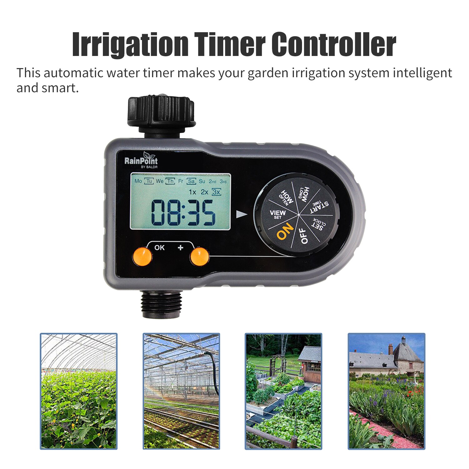 Irrigation Water Timer Controller Garden Electronic Programmable Automatic Watering Timer To Hose Timer with LCD Display