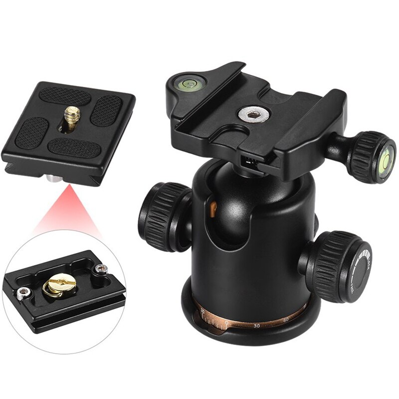 Camera Ball Head Tripod With Quick Release Plate Fits With Arca-Type Quick-Release System Max Load 8 Kg For Canon 5 D Markii Iii