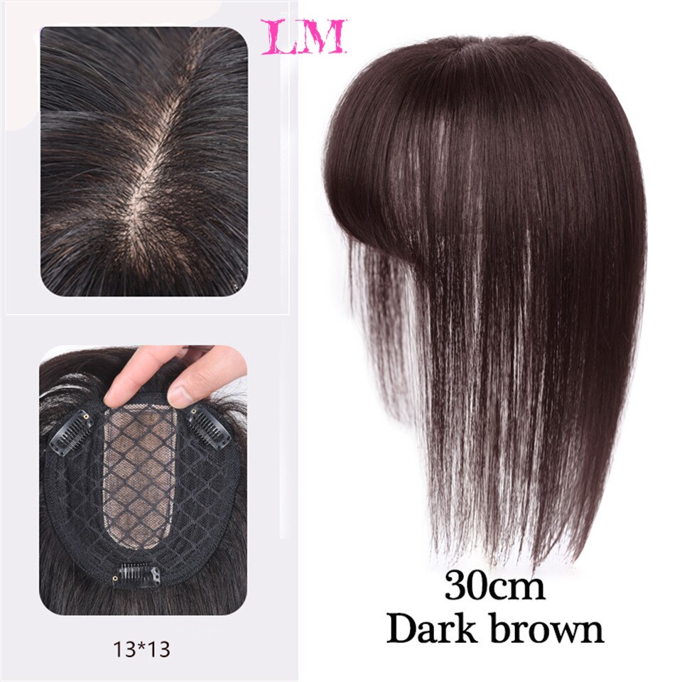 Lm franja invisível cabeça sem emenda cabelo ondinha de água cabelo ar franja cabeça sobrecarga natural invisível substituição capa cabelo branco: BF22-30-2-33