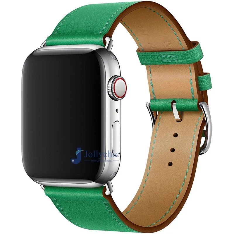 Læderurrem til apple watch-rem serie 9 8 7 6 se 5 4 3 2 1 til iwatch 38mm 42mm håndledsrem til iwatch-rem 44 40 41 45 49mm