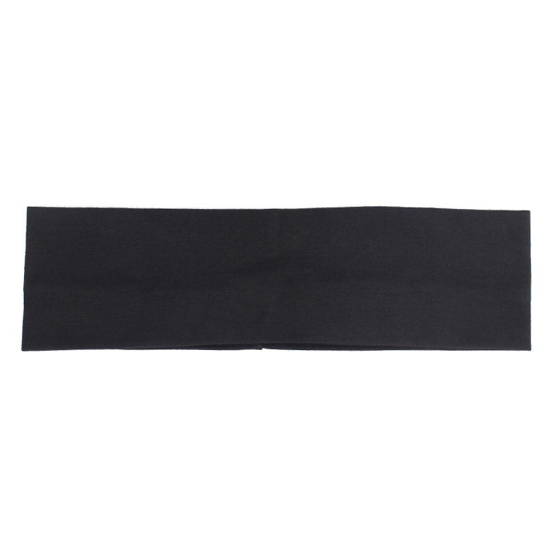 Geebro women's headband, 7 cm cotton plain flat headbands for girls, summer ladies' elastic stretch hair band: White