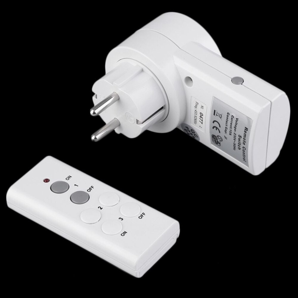 1 Draadloze Afstandsbediening Stopcontact Lichtschakelaar Socket 1 Remote Eu Plug