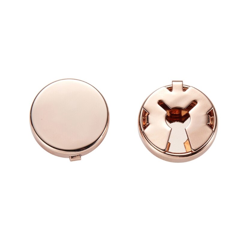 1 Paar Messing Ronde Manchet Knop Cover Manchetknopen Voor Wedding Formele Shirt Mannen Formele Button Covers Imitatie Manchet links: Rose Gold