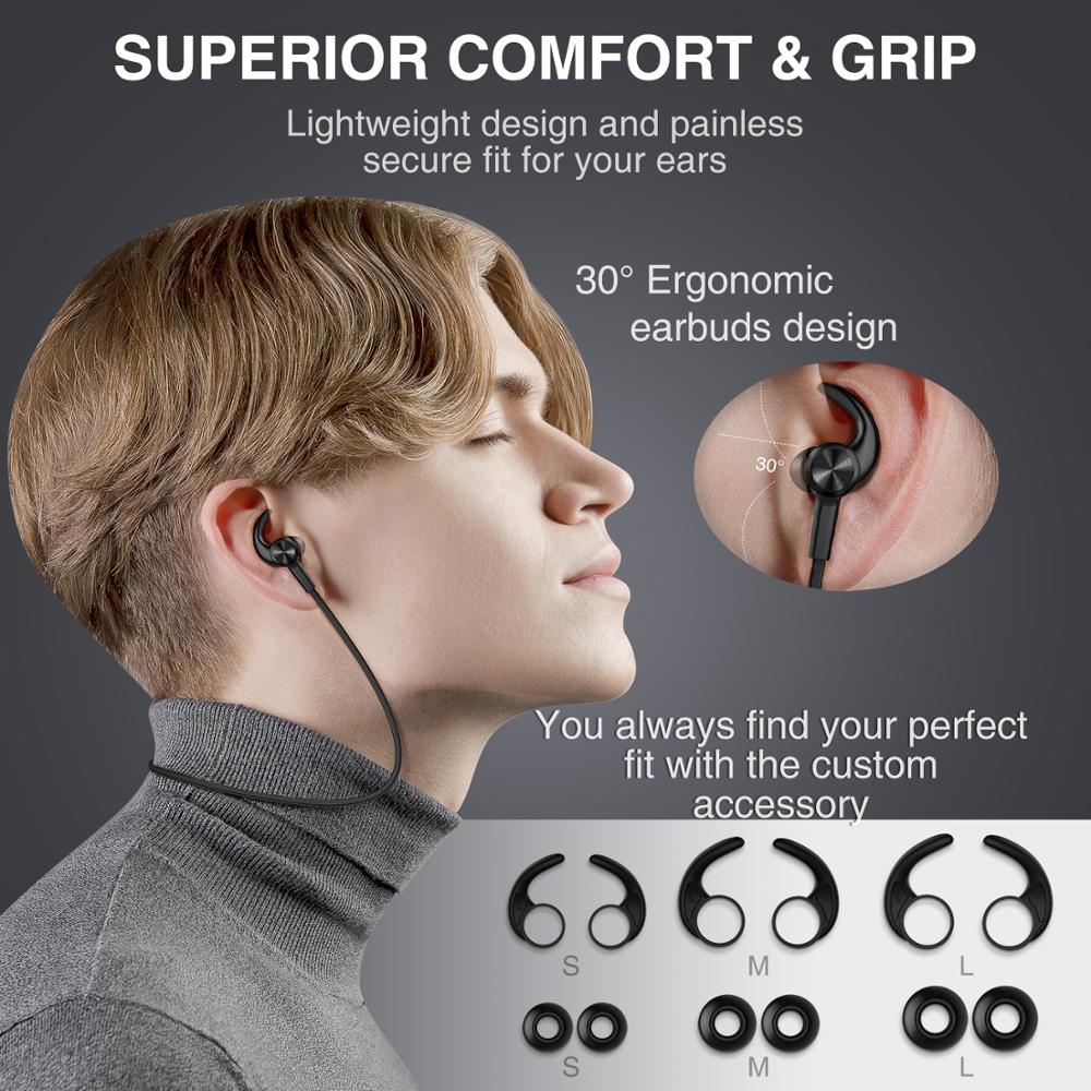 Picun H10 Magnetic Bluetooth Earphone Sport Running Wireless Neckband Headset Headphone With Mic Stereo Music For iPhone Xiaomi