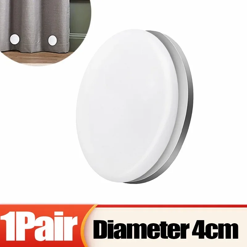 10/1x Magnetische Douchegordijn Gewichten Waterdichte Magnetische Gesp Koelkast Tafelkleed Magneet Knop Herbruikbare Spijkerloze Gordijn Clips: WHITE