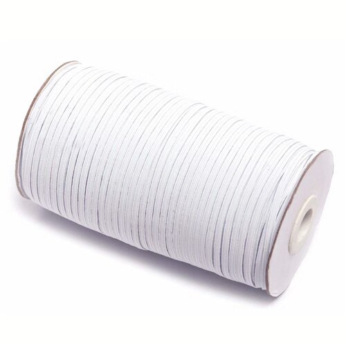 Elastische Band Maskers Wit Zwart 3Mm 5Mm 6Mm 8Mm 10Mm 12Mm Hoge Elastische Platte rubber Band Taille Band Naaien Stretch Touw Diy Masker: White / 8mm / 10M