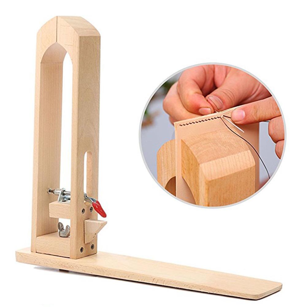Laçage de Table en cuir et bois | Rotation à 360 degrés, couture de bureau pour la couture des outils de maroquinerie, meilleur prix