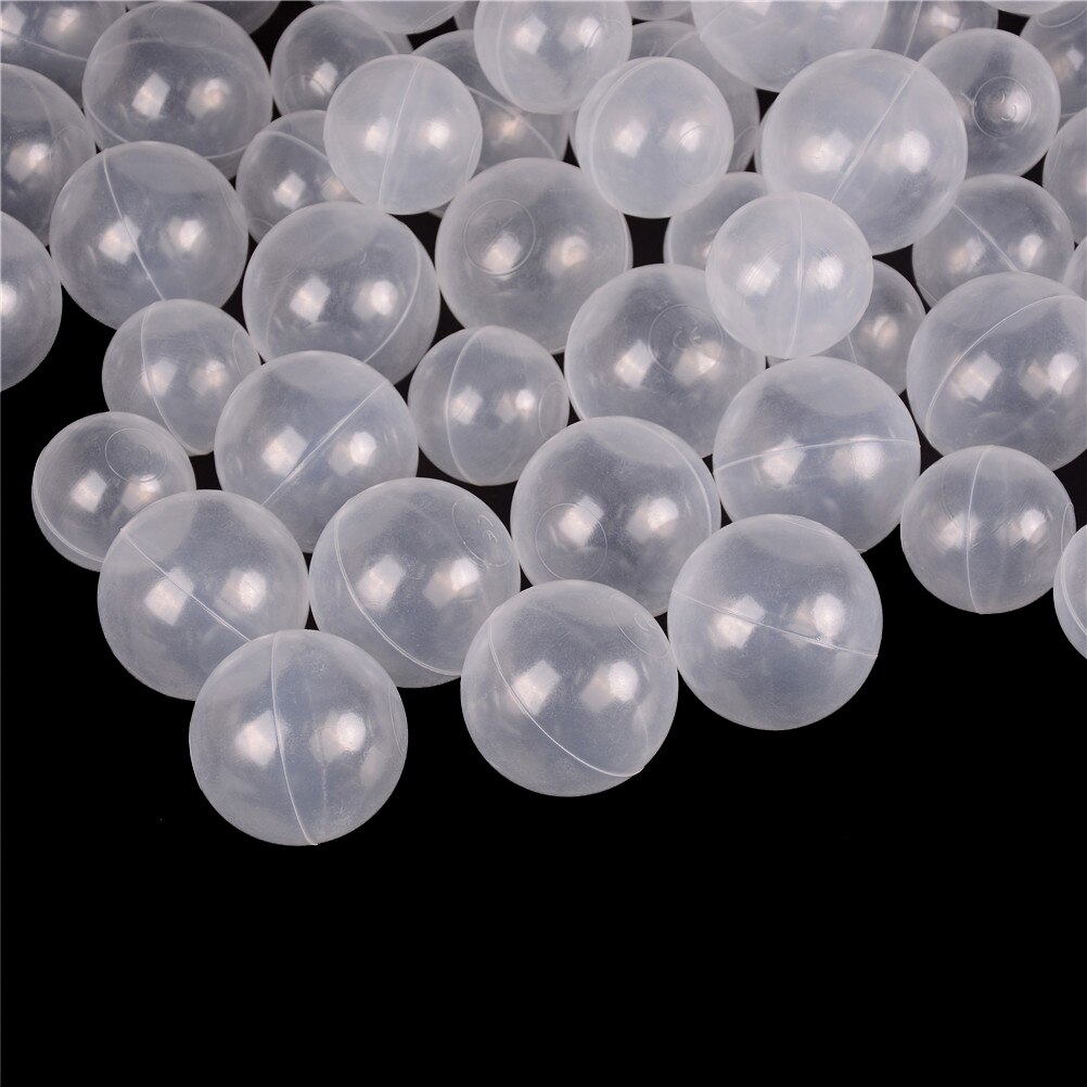 50 Uds. De Juguetes Divertidos para exterior, bolas de océano para piscina de bebé, bolas de aire de plástico blancas transparentes, bolas de aire deportivas para pozo de juegos o 1 ud. De bolsa de almacenamiento