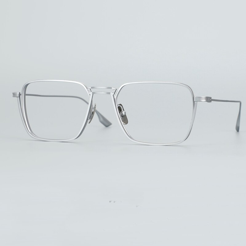 Montura de gafas rectangulares Vintage para hombre y mujer, lentes ópticas para miopía, gafas de lectura de , de de: Silver