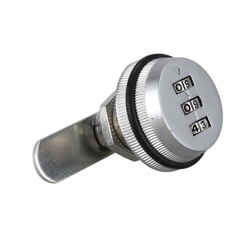 Alloy Code Combination Cam lock Keyless Post Mail Box Cabinet RV 3 Dial silver