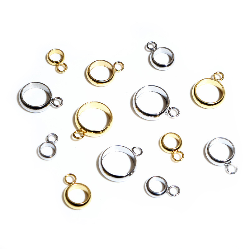 20 unidades de aros de acero inoxidable de Color dorado, anillos circulares, Conector de círculo, accesorios para accesorios de joyería para collar de pulsera