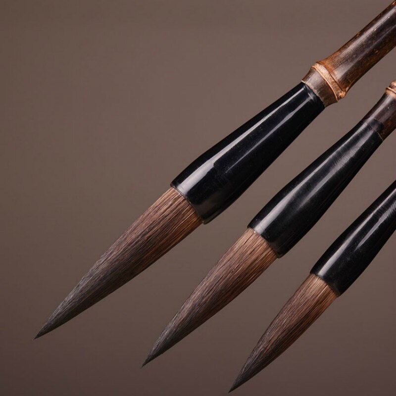 Luxurious Chinese Calligraphy Brushes Pen Set Rabbit Hair Regular Script Writing Brush Pen Escolar the Scholar&#39;s Four Jewels