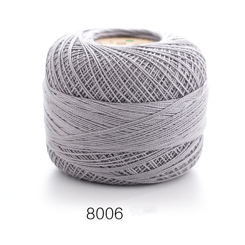 100%  bomuld 50g/ stk 0.8mm blonde hæklegarn  by 1.5mm hæklenåle, håndstrikket babysilke tyndt garn til strik: 8006