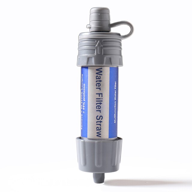 Outdoor Waterzuiveraar Persoonlijke Emergency Water Filter Verbeteren Water Mini Draagbare Filter Outdoor Activiteiten: Blue
