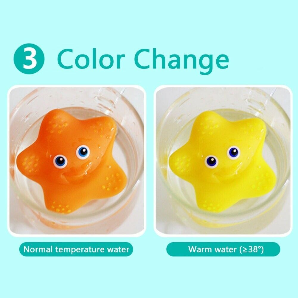 Children playing with water, spraying water, temperature-changing animal bathroom toys