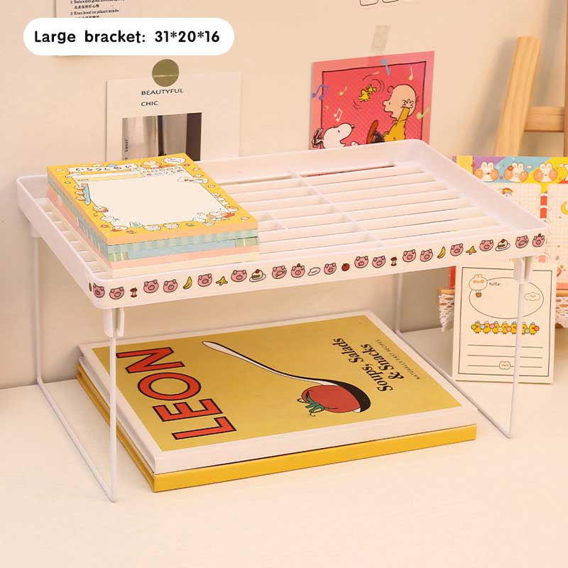 W&amp;G Ins Folding 2 Tier Storage Rack Holder Cosmetic Rack Organizer Shelf Desk Tidy Artifact Desktop Rack On Table Bathroom: big rack