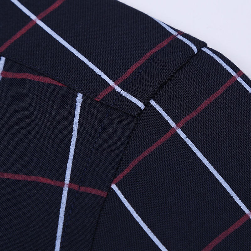 Miesten kesäinen lyhythihainen modaalisekoite gingham paita korkea rento standard-fit napit ruudullinen ruudullinen paidat
