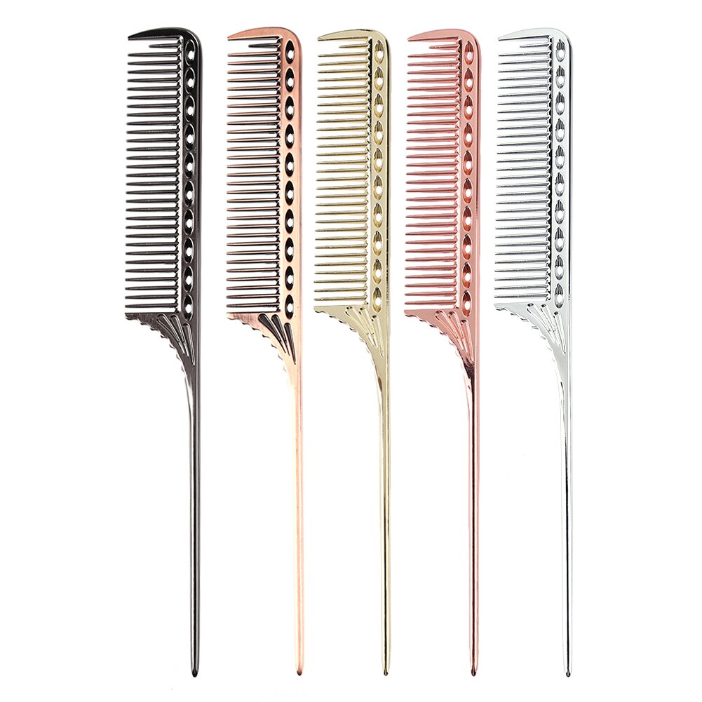 Cepillo de pelo de aluminio para peluquería , peines para cortar el pelo, peines para peluquero, herramientas de salón