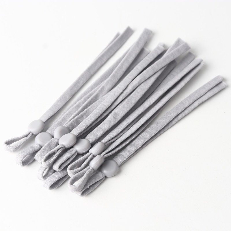 60 stück von Farbe Maske Elastische Band Nylon Elastische Handgemachte Diy Nähen Zubehör Einstellbare Maske Ohr Seil Material 11-12CM: Grey 60pcs