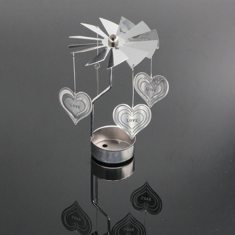 Märchen Dreh Spinnen Teelicht Metall Tee Licht Halfter Karussell Romantische Drehung Kerzenhalter Heimat Dekor: 4