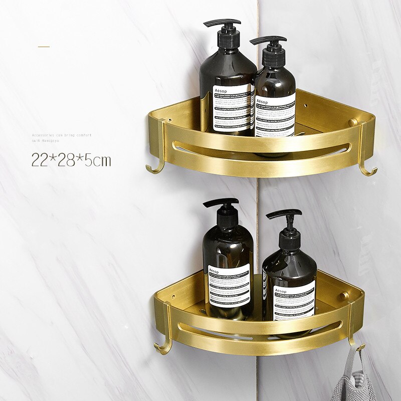 Bathroom Hardware Set Brushed Gold Bathroom Organi... – Grandado