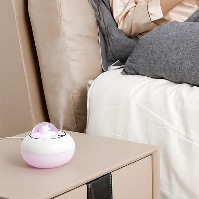 Usb Aroma Essentiële Olie Diffuser Ultrasone Luchtbevochtiger Aromatherapie Diffuser 3 Kleuren Led Light Cool Mist Maker Luchtbevochtiger