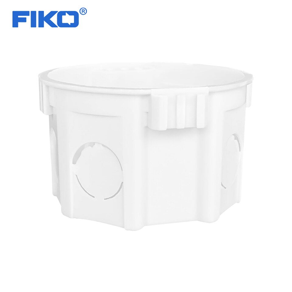 FIKO EU Standard, Wall Round Mounting Box, Internal Cassette, Wiring Box, White Back Box For EU Switch and Socket