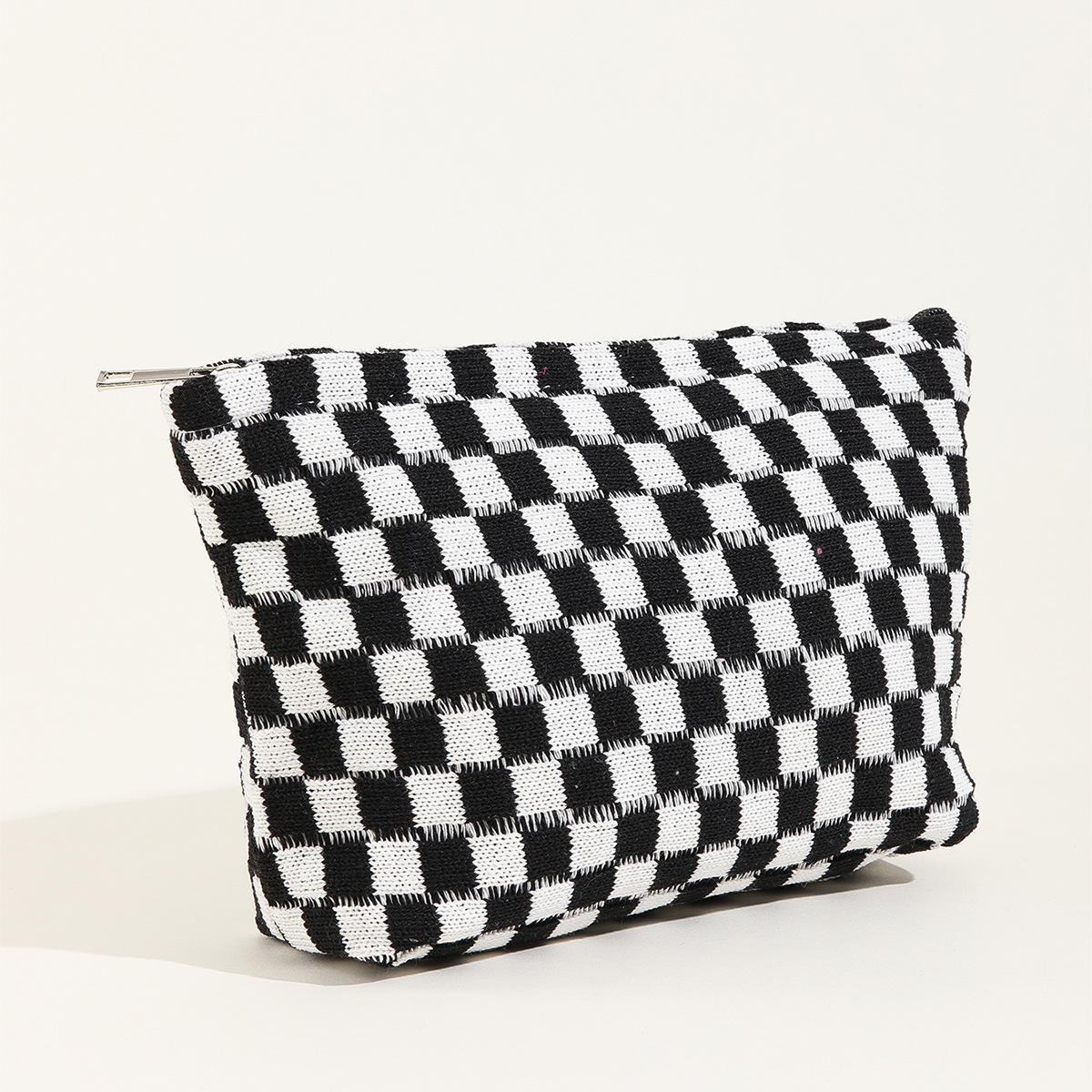 Bolsa de maquillaje grande para mujer y niña, bolso de viaje portátil, bolsa de aseo, organizador, estuche de lápices: Negro