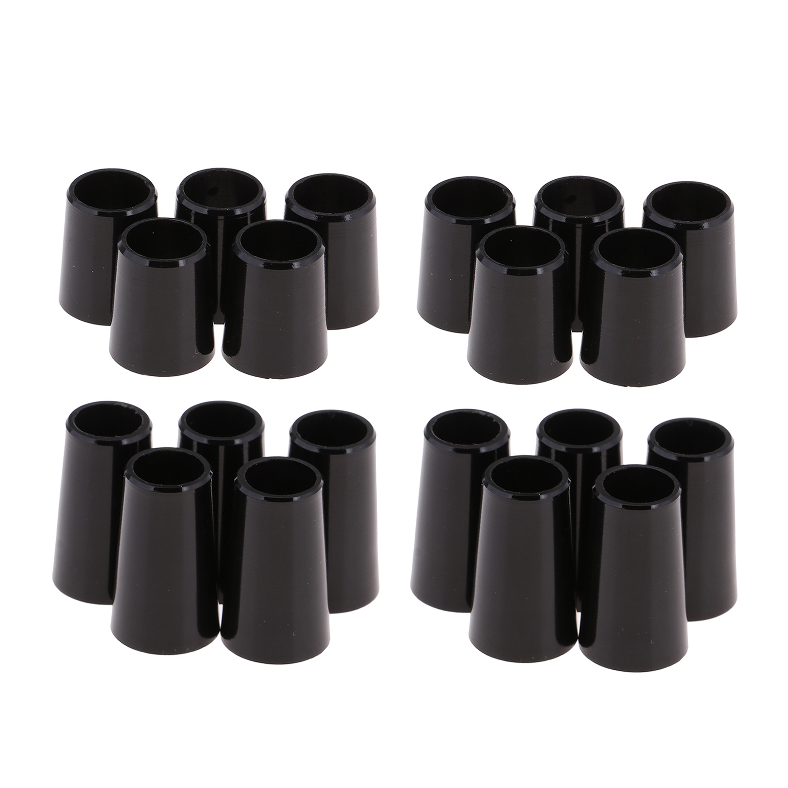 20 Count Black Golf Ferrule .370/.335 for Taper Tip Iron Wedge Wood Shaft Adapter Ferrules
