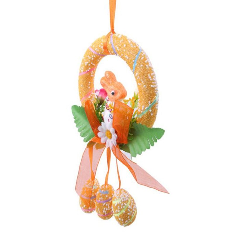 Easter Egg Decorations DIY Round Bunny Ring Egg Crafts For Family Kindergarden Ornaments B88