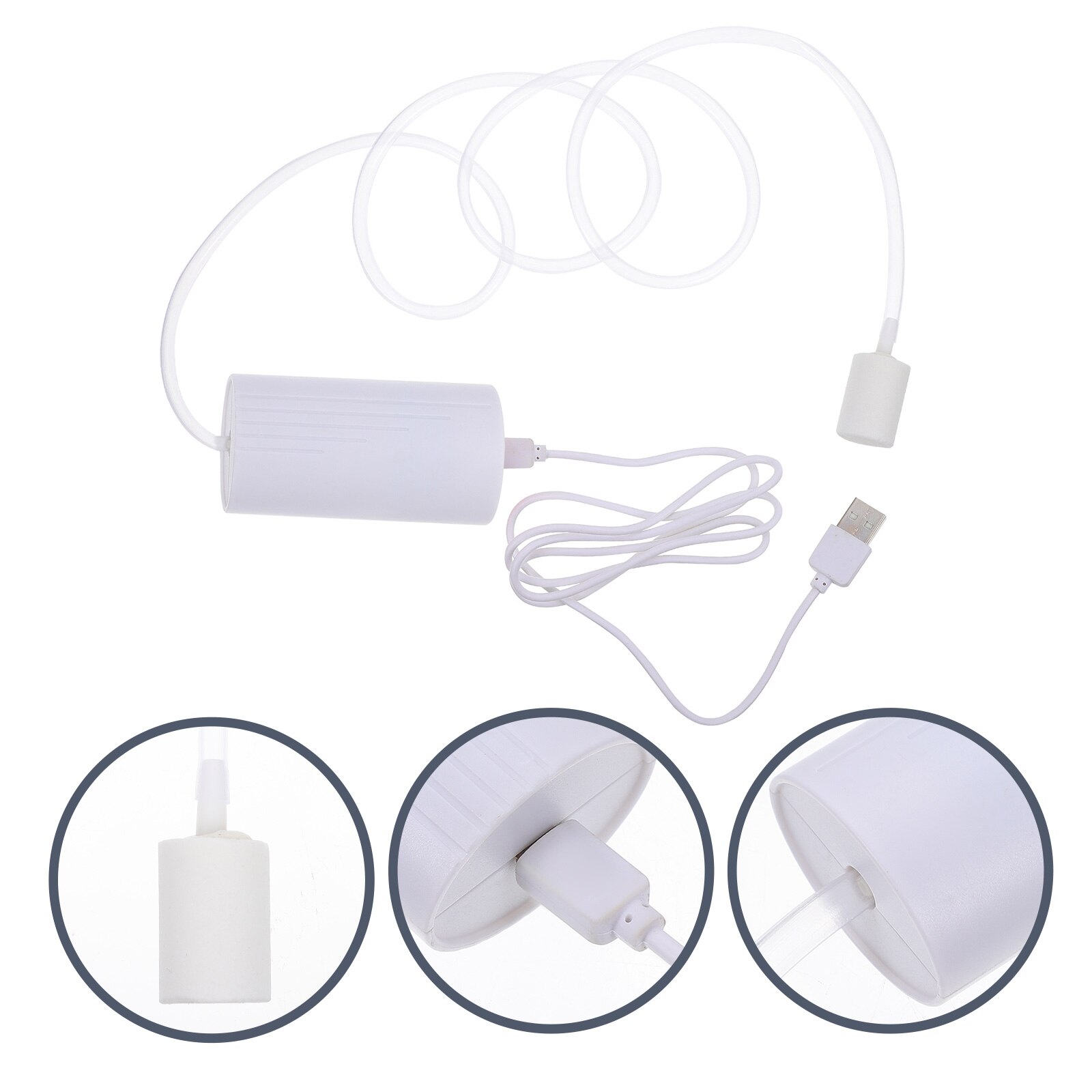 1 Set Pump Oxygen Pump Oxygen Adding Pump Mini Oxygen Pump USB Oxygen Pumps for Home: White