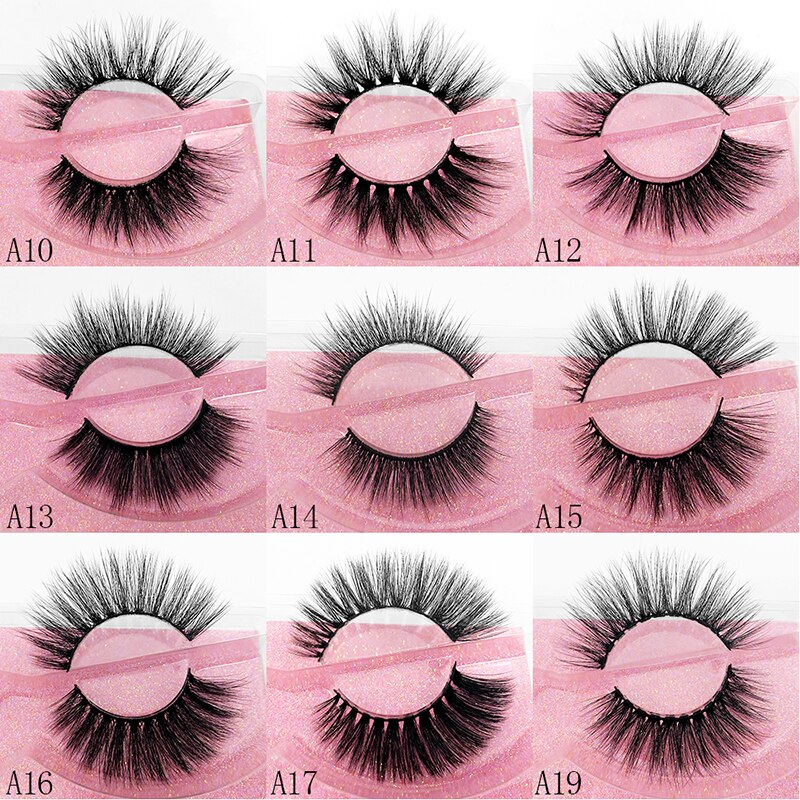 10 bulk fluffiga lösögonfransar 3d minkfransar återanvändbara handgjorda naturliga ögonfransar faux cilios