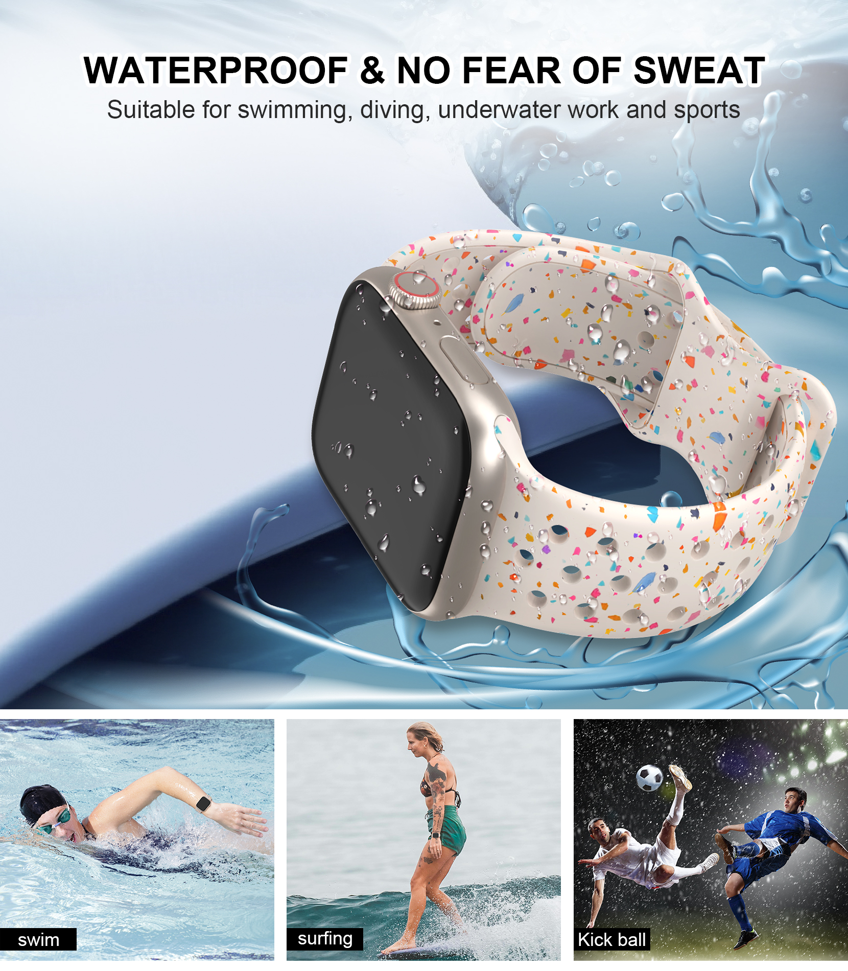 Sportarmband för apple watch band ultra 2 49mm 44mm 45mm 42mm 41mm 40mm silikonarmband för iwatch series 9 8 7 6 se 5 4 correa