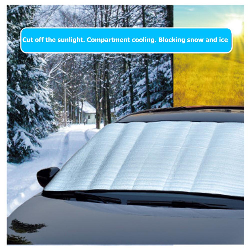 Vinter bil auto front forrude sne is skjold forrude solskærm dækning solskærm visir forrude dækning anti sne holdbar