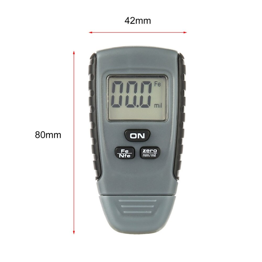 Digital Paint Coating Thickness Gauge Car Painting 0-1.25mm for Car Measurement Instrument Iron Aluminum Base Metal