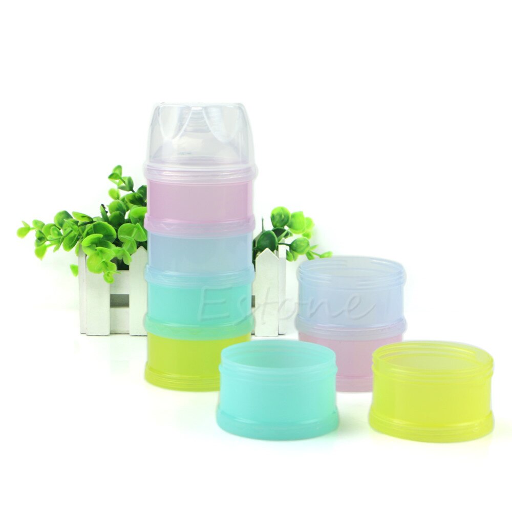 4 Layers Baby Milk Powder Container Portable Formula Food Storage Container Dispenser Food Bottle Box Dispenser