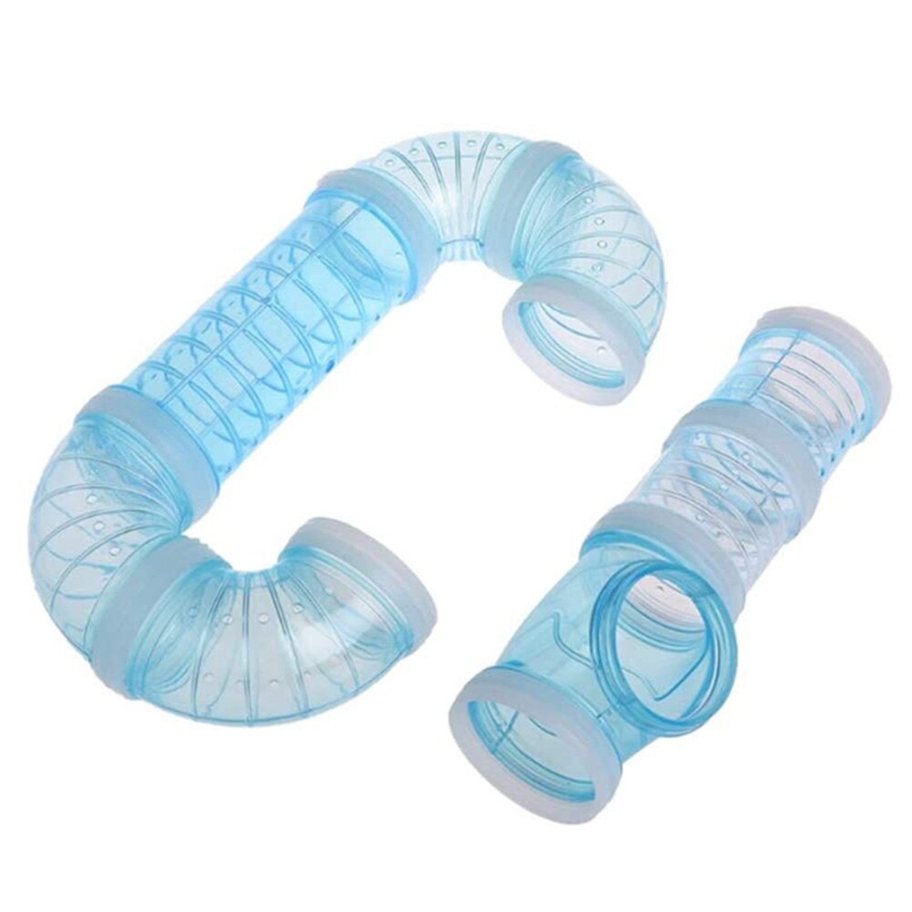 Ensemble de tuyaux d'assemblage de Hamster, 8 pièces, Tunnel de bricolage, petit animal de compagnie externe, jouet de Sport, pour entraînement de Hamster, fourniture de Hamster: Blue