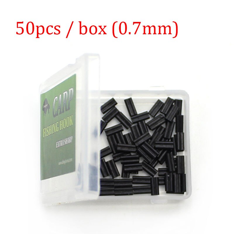 Karpe fiskeri kroglink bom fluorocarbon stiv link karpe linje metode feeder fiskeri karpe grov fiskeredskab: Krøller -0.7mm