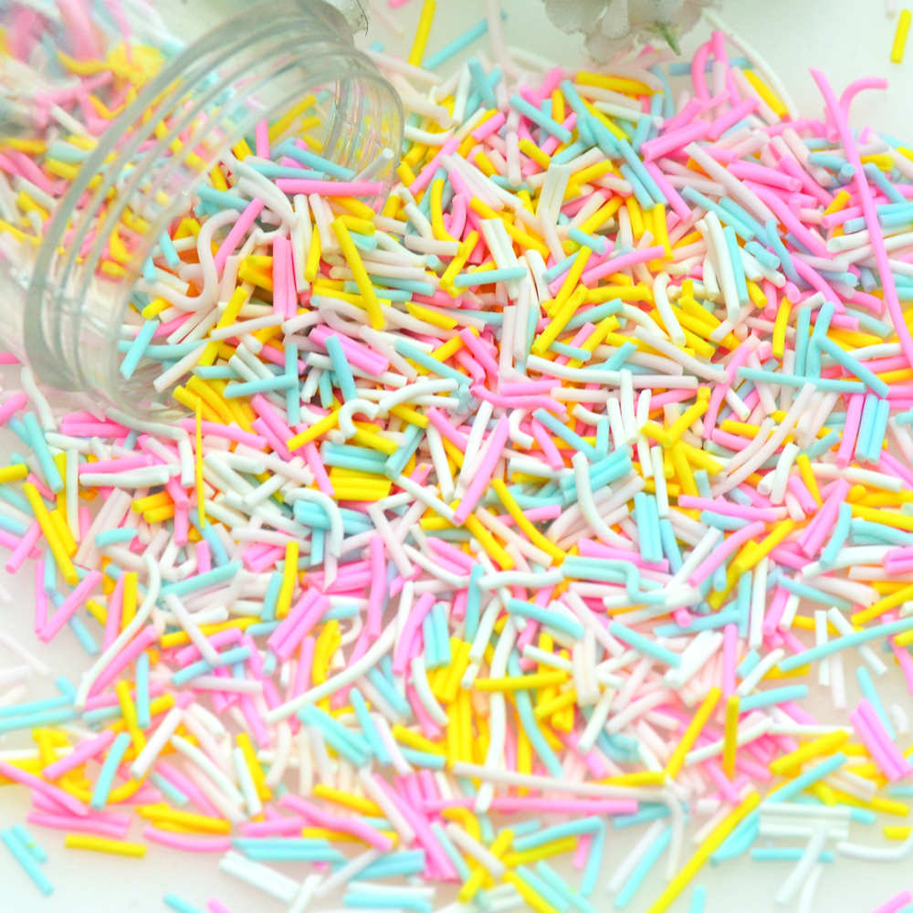 20 gram blandet babyfarve polymer ler tyndt filament-dukkehus slik dekoration drys-ryster kortfremstillingsartikler