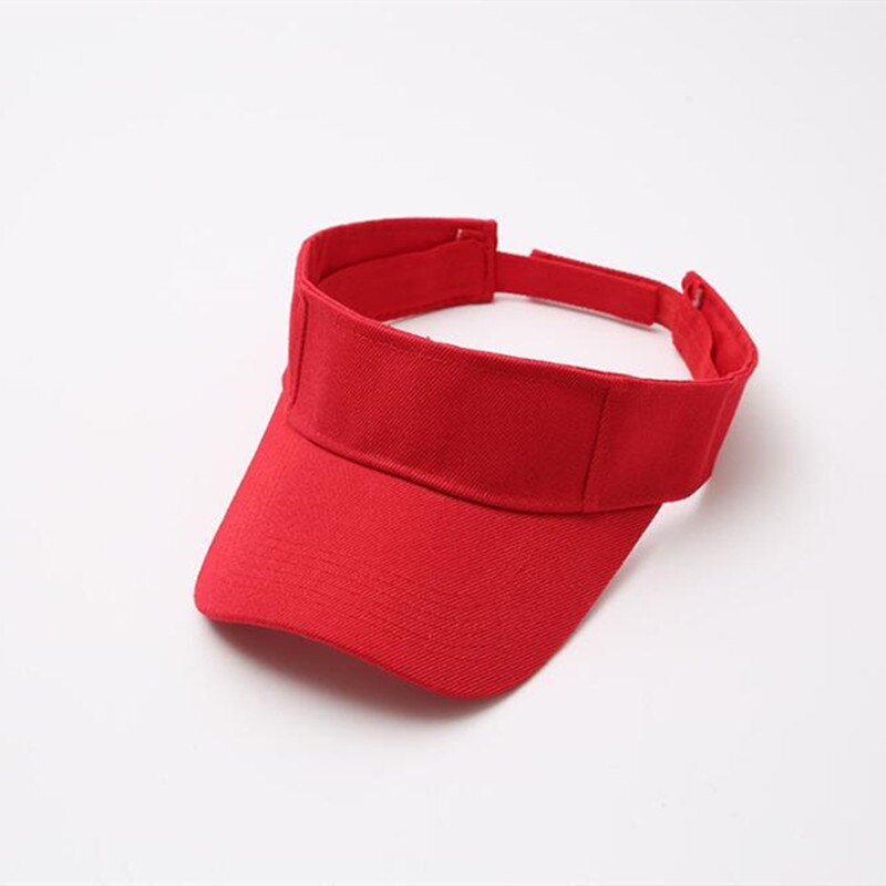 unisex herre, damesport, baseballcapser med hul topp utendørs solskjerm med topp solhatter sommer solskjermhatt: Rød