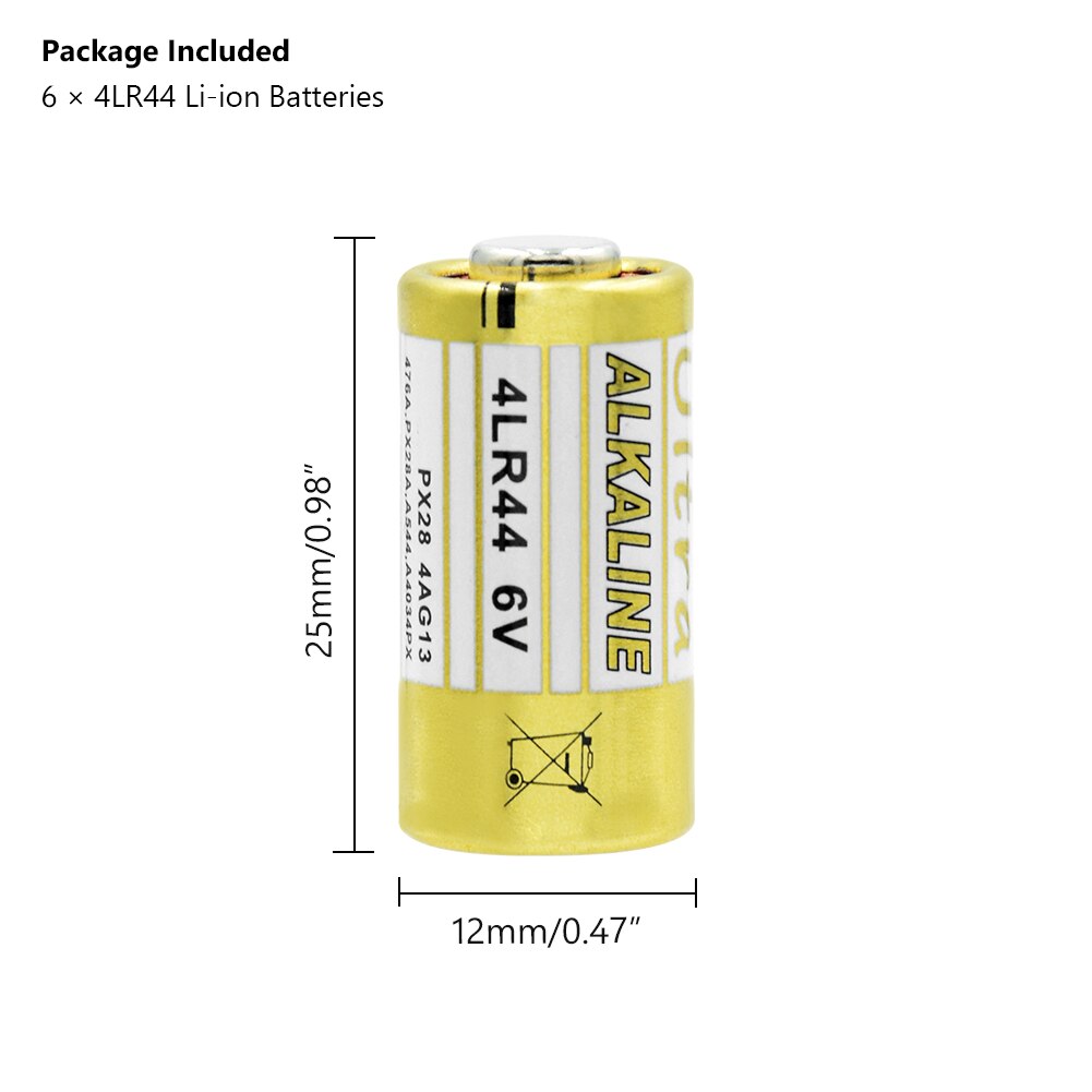 6 uds 4LR44 150mAh primaria pilas 8PXA 476A 4G13 GP476 6V pilas alcalinas para coche reloj juguete L1325 1414A