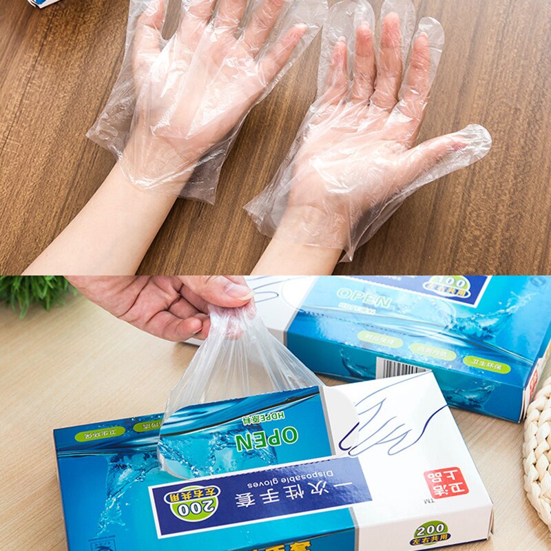 100 Stuks Pack Wegwerphandschoenen Pe Transparante Keuken Koken Handschoenen