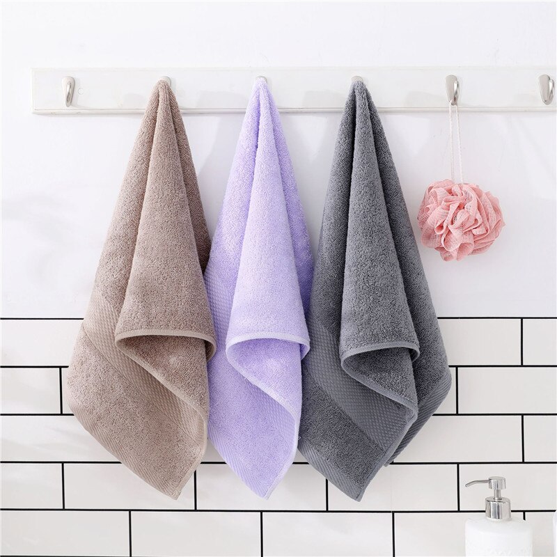 2 kpl 100%  puuvillapyyhe kylpyhuone 35*75cm vaaleanpunainen harmaa khaki purppura pehmeä kylpyhuone aikuisille suihku erittäin imukykyinen kasvopyyhe