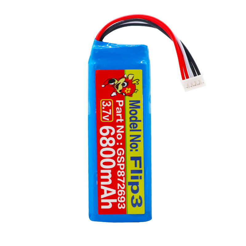 Batterij Voor Jbl Flip 3 & 4 Speler Flip3 Flip4 Li Polymer Oplaadbare Accumulator Pack Vervanging 3.7V 6800 mah GSP872693 & 01