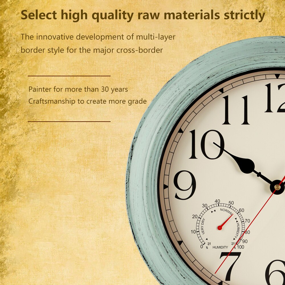Grote Klassieke Wandklok Modern Vintage Rustieke Retro Klok Home Office Cafe Decoratie Opknoping Klok Art Grote Muur Horloge