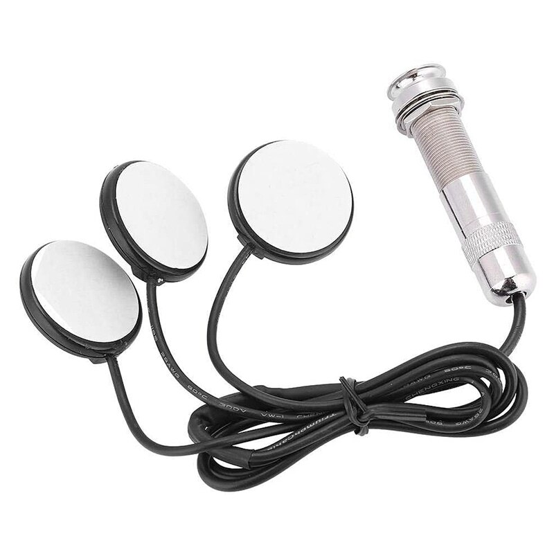 Gitaar Pickup 3x Piezo Pickup Transducer Met 15Pcs 27Mm Piezo Discs Met Leads Mic Drum Trigger Akoestische Pickup