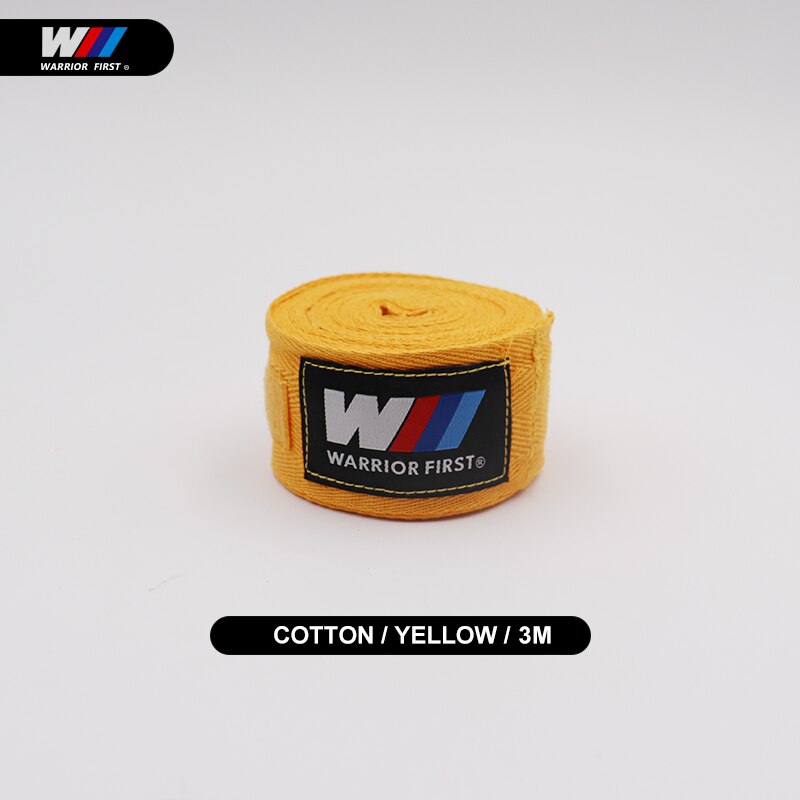 2 teile/paket 3M/5M Länge 100% Baumwolle Boxen Hand wickelt MMA Muay thailändisch trete Boxen boxbandagen Für Ausbildung Bandagen: 3m-Gelb