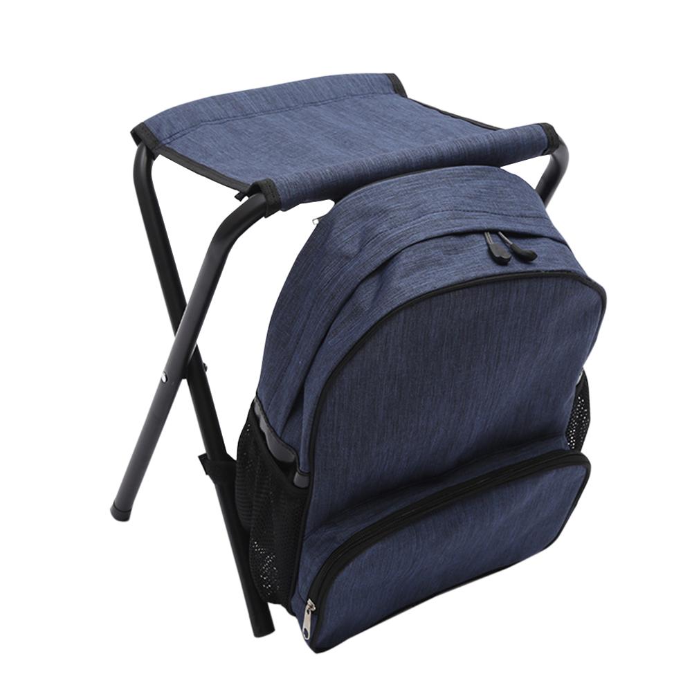Campingstol sammenklappelig fiskestol med taske letvægts picnic tykkere sammenfoldelig bærbar let at bære udendørs møbler: Mørkeblå