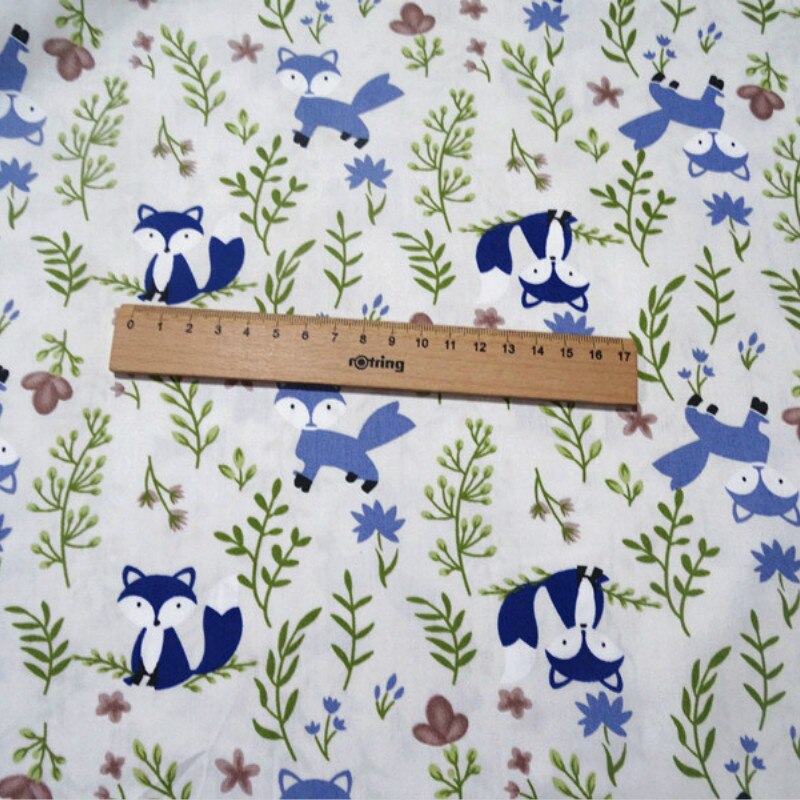 Couette en coton imprimé renard pour bébé, tissu en coton Patchwork, couture, drap de lit, drap de lit, tissu en coton, bricolage robe